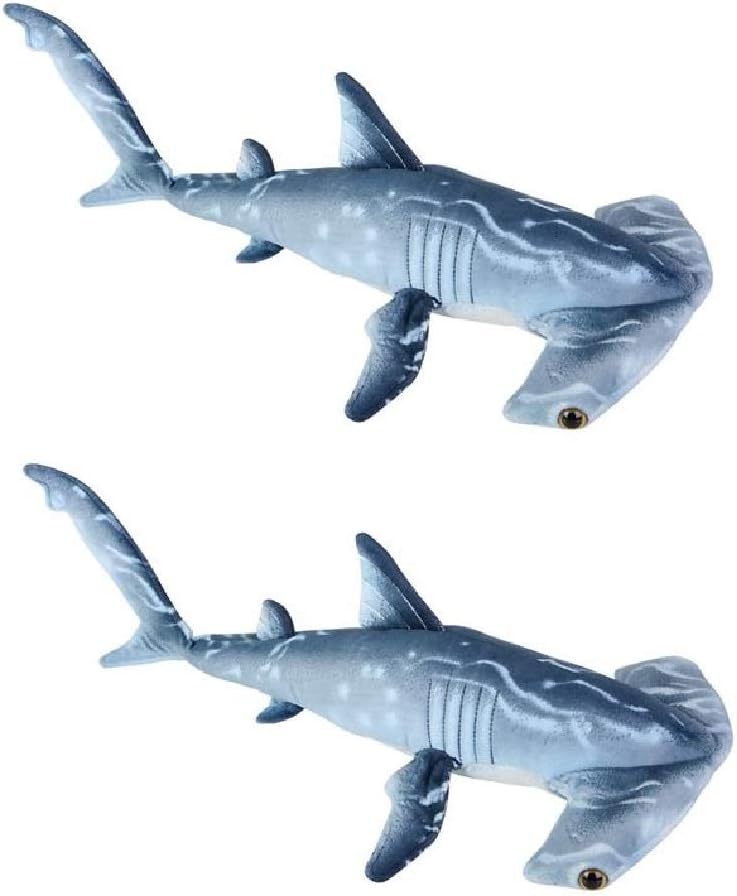Blue Printed Hammerhead Shark Plush Toy 24in., 2-Pack