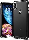 Caseology Skyfall for iPhone Xs Max Case (2018) - Clear Back & Slim Fit - Black