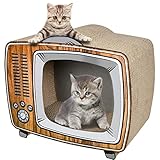 FluffyDream TV Cat Scratcher Cardboard Lounge