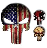 PUNISHER SKULL American Flag Vinyl Decal Stickers Car Truck Sniper Marines Army Navy Military Jeep Graphic 5