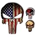 Pack of 3 Punisher Skull American Flag Vinyl Decal Stickers Car Truck Sniper Marines Army Navy Military Jeep Graphic 5