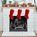 Fastasticdeals Christmas Stocking with Custom Personalized Name Embroidered Name - Quality Embroidery on Red Plush Stocking 16.5 in x 8 in