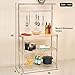 Metal Baker's Rack Organizer Stand Shelf Kitchen Microwave Cart Storage Countertop Dorm Microwave Stand Kitchen Storage Shelving with Cutting Board Microwave Shelf Hooks for Kitchen NSF Certification