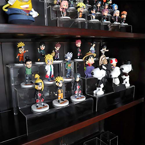 image for NIUBEE 2 Pack Acrylic Riser Display Shelf for Amiibo Funko POP Figures