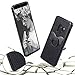 LONTECT Compatible Galaxy S9 Case Glitter Sparkle Bling Shock Absorbing Flex TPU Rubber Case Cover with Cute Ring Grip Holder Kickstand for Samsung Galaxy S9, Black