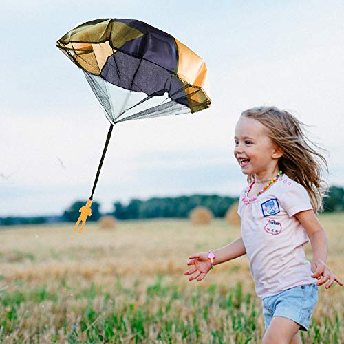 Korty 6pcs Parachute Toy for Kids,Tangle Free Throwing Parachute Army Man, Hand Throwing Solider Toys for Kids