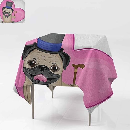 Amazon Com Andytours Spill Proof Table Cover Pug Presentable