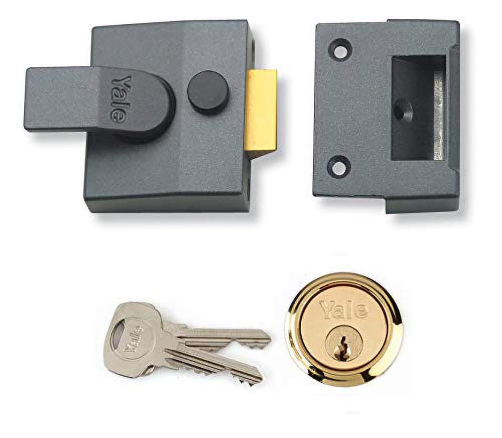 Yale B-84-DMG-SC-40 - Standard Nightlatch - 40mm - Dark Metallic / Chrome Finish - Standard Security