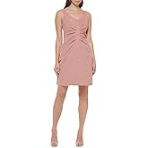 Guess Womens Front Button Side Gathering Dress