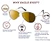 Eagle Eyes Classic Aviator Sunglasses -Silver Stainless Steel Frame (58mm), Polarized Lenses