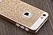 5C Case, I'EXCEL Luxury Beauty Hybrid Hard PC Shiny Bling Glitter Sparkle with Crystal Rhinestone Cover Case for iphone 5C (Gold)