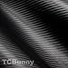 TCBunny 3D Carbon Fiber Vinyl Film Wrap Sticker Sheet, Black - 12 Inch x 60 Inch