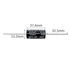 Cermant 2Pcs 100v 2.2uf Electrolytic Non-Polarized