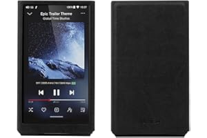 MITER Case for FiiO JM21, Handmade Artificial PU Leather Cover for fiio-jm21 (Black)