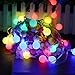 Vmanoo String Lights Battery Powered, 40 LED Globe Fairy String Lights, Outdoor Indoor Decor Lighting for Christmas Garden Path Patio Lawn Holiday Wedding Party, 2-PACK (Multi Color)