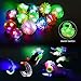 68 PCS LED Glow Party Favors,Ailuki Light Up Toys Glow in the Dark Party Supplies with 48 LED Finger Lights, 12 Flashing Bumpy Rings 4 Bracelets 4 Flashing Slotted Shades Glasses Christmas Accessories