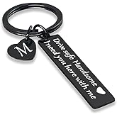 SSLBeryl Drive Safe Keychain for Him | I Need You Here With Me Keychain Anniversary Birthday Gifts for Boyfriend Husband