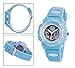 PASNEW Boys Girls Waterproof Sport Digital Watch Dual Time Display Watches (Azure)