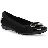Anne Klein ULIVERA Ballet Flat,Black,11