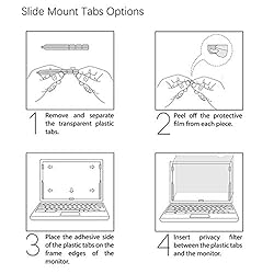 Privacy Screen Adhesive Strips and Slide Mount Tabs