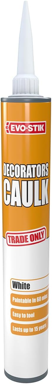 EVO-STIK Decorators Caulk White Low-Movement Gap Filler Fast-Drying