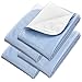 Incontinence Bed Pads - 18x24 | Cotton Blend | Washable Bed Pads for Adults, Children, Pets and Seniors Waterproof | Pack of 4, Blue, by Royal Care