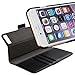 iXCC Detachable Folio Magnetic Cover Case [2 in 1] with Premium Leather and Credit Card Slots for iPhone 6s Plus / 6 Plus - Black