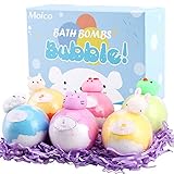 Bath Bombs for Kids with Surprise Inside, 6 XXL Spa Bath Fizz Balls Kit Rich in Organic & Natural Essential Oil,Great Gift Box for Boys & Girls-Natural and Safe For Kids by MOICO
