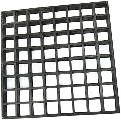 Eco Pultrusions FRP Molded Grating 12 Inchx12 Inchx1 Inch Dark Grey 6 Pack