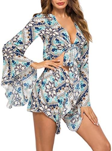 Orangeskycn Jumpsuit, Womens Fashion Leisure Printed Lace Multicolor Loose Jumpsuit