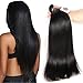 Brazilian Straight Hair 3 Bundles Grade 7A Unprocessed Virgin Human Hair Weave Extensions Natural Color Length (10 12 14inches)