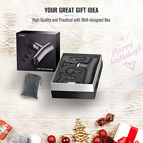 Massagepistole Mini, FIT KING Massage Pistole Massage Gun Tragbare Masagepistoll Massagegerät Muskelmassagepistole, zur Eine Schnelle Muskelreparatur, mit Ladeanschluss Typ C