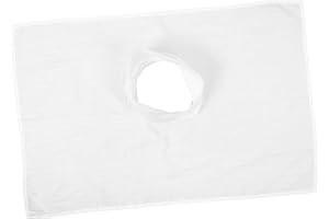 Ciieeo Massage Table Towel Massage Chair Face Cover Massage Table Face Cover Face Hole Bed Cover Salon Massage Cloth Face Pillow Covers Spa Bed Facial Mask with Hole White Satin Cloth