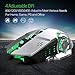 Rechargeable 2.4Ghz Wireless Gaming Mouse with USB Receiver,7 Colors Backlit for MacBook, Computer PC, Laptop (600Mah Lithium Battery) (Gray)