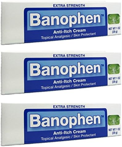BANOPHEN 2% EXTRA STRENGTH DIPHENHYDRAMINE ANTI-ITCH CREAM, 28 GM (1 OUNCE) EACH, 3 PACK