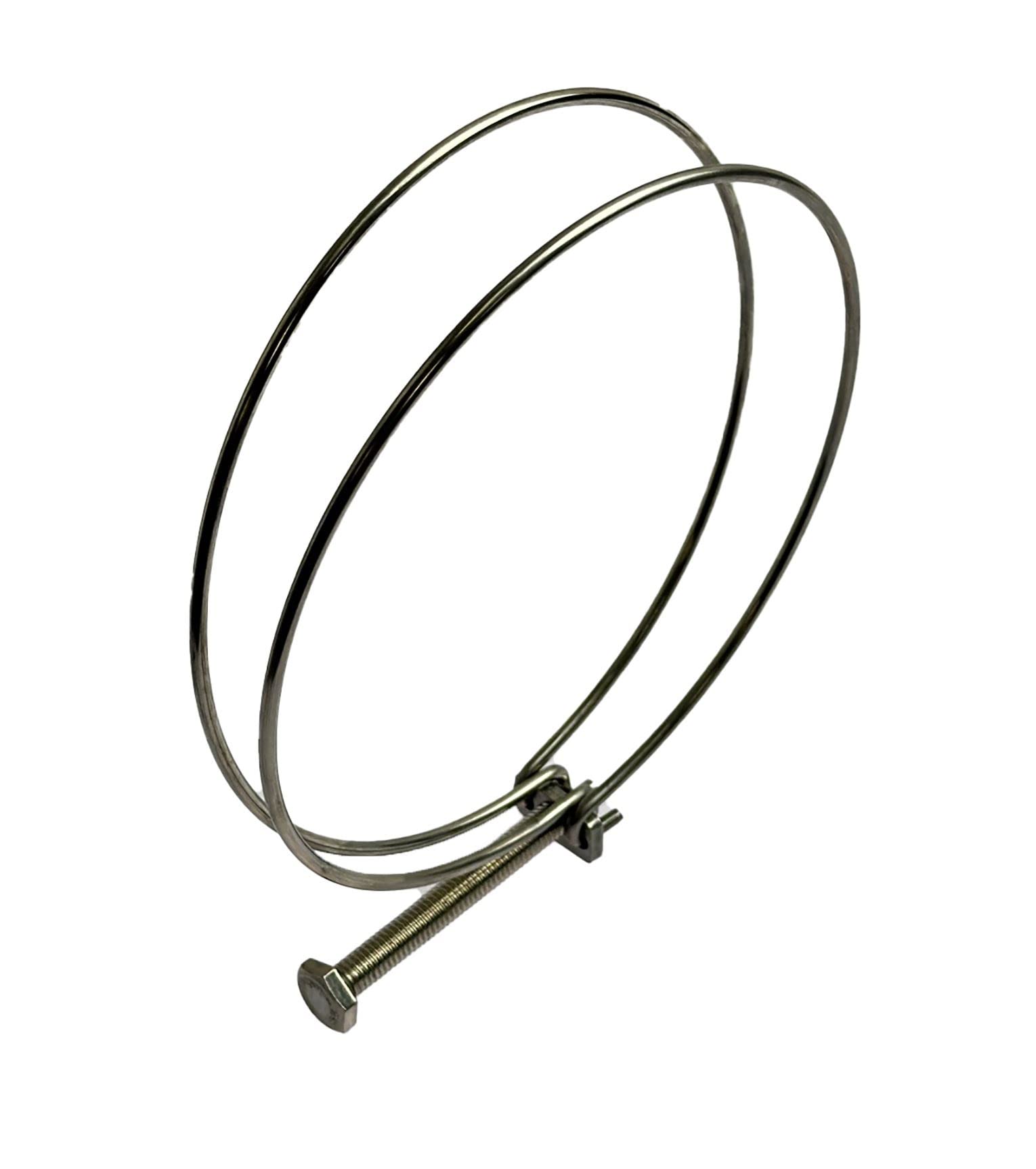 Boltza 105-115mm Double Wire Screw Hose Clamps Stainless Steel for Ducting & Heating & Ventilation x4