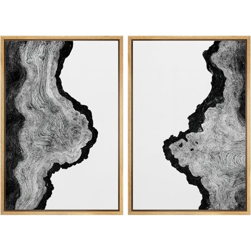 MUDECOR Framed Canvas Print Wall Art Set Black and
