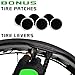 BLANST Mini Bike Pump - Bicycle Accessories Tire Repair Kit - 130 PSI Presta and Schrader Valve Compatible - for Road & Mountain Bicycle with Levers and Gluless Patches
