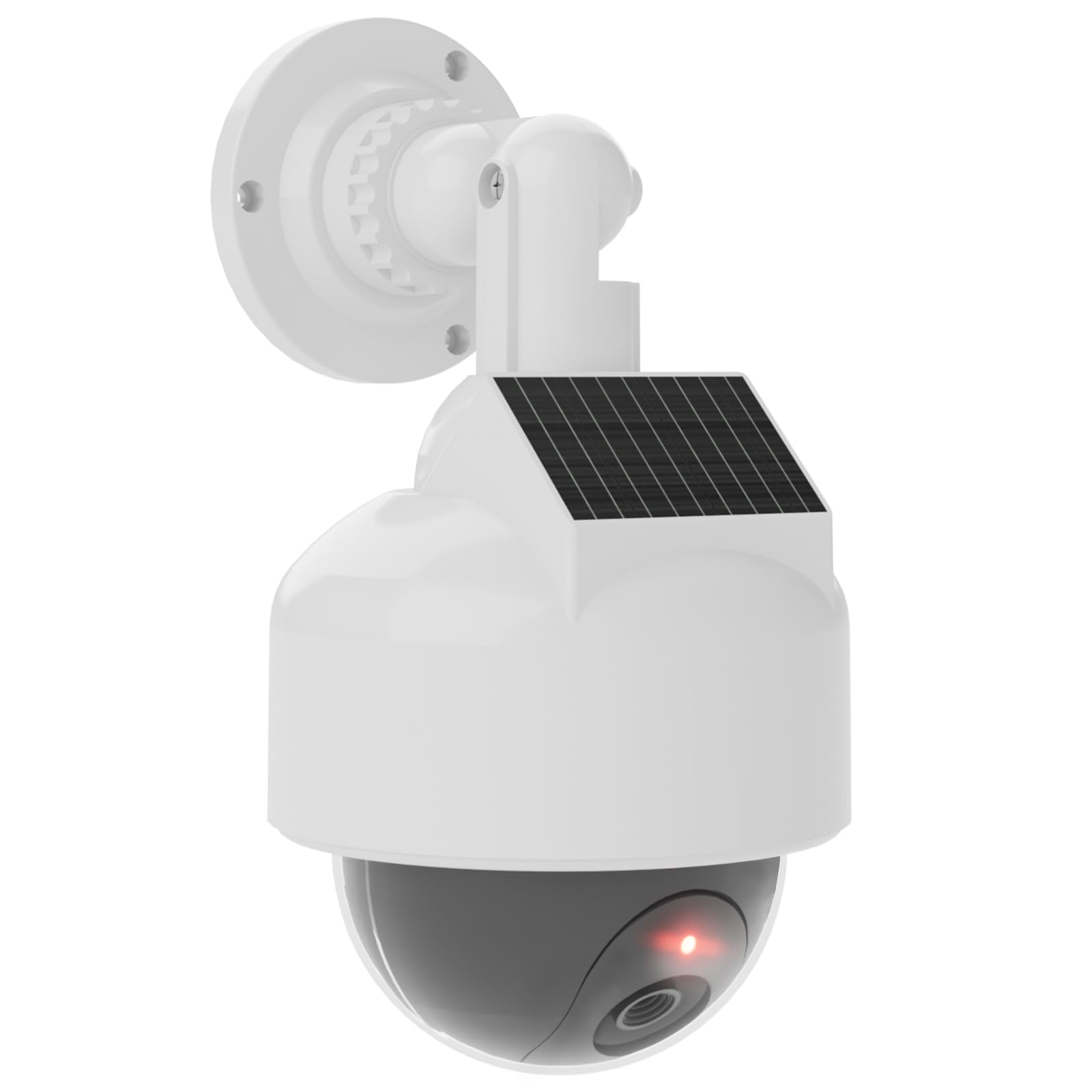 Photo 1 of WALI Solar Fake Security Camera, Wireless Dummy Dome Camera Simulated Surveillance Cameras for Home Garden& Business Outdoor/Indoor with Flashing Red LED(DOW-SOL),White