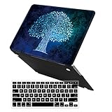 iCasso Macbook Air 13 inch Rubber Coated Soft Touch Hard Shell Protective Case Cover For Macbook Air 13 Inch Model A1369/A1466 With Keyboard Cover (Fantasy Tree)