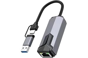 Network Interface Card | Double Port High Speed 5gbps - Wired 45 Gigabit Card Ethernet Adapter for Gamers, Workers, Streamers