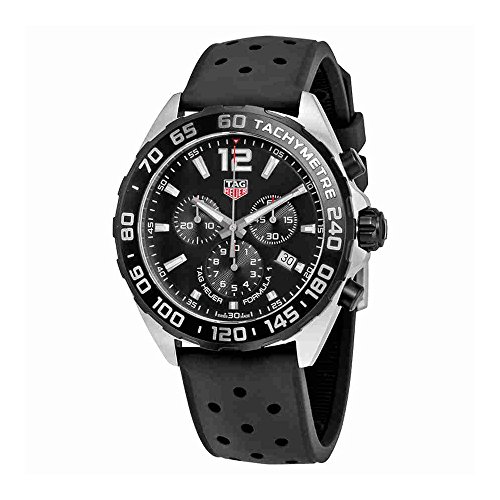 TAG Heuer Men s  Formula 1  Swiss Quartz Stainless Steel and Rubber Dress Watch, Color:Black (Model: CAZ1010.FT8024)