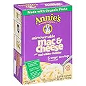 Annie's Macaroni and Cheese, Microwavable Pasta & White Cheddar Mac and Cheese, 5 Packets, 2.15 oz Each