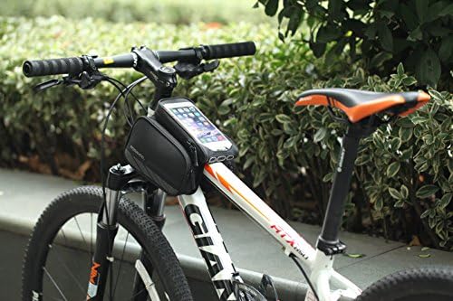 Vivianstore Outdoor Mountain Road Cycling Bicycle Bike Touchscreen Double Pouch Front Top Tube Frame Pannier Bag Waterproof (hold phone bag for IPhone 6 6 Plus, Samsung 48 5.5 Inch Mobile Cell Phone)