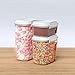 Sistema Bake IT Collection Stack and Pour Food Storage Containers, Clear/White, Set of 3