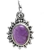 GemInspire Genuine 10 x 8 mm Gemstone Oval Oxidised Sterling Silver Pendant Western Jewelry Gemstone Pendant Fashion Jewelry For Women