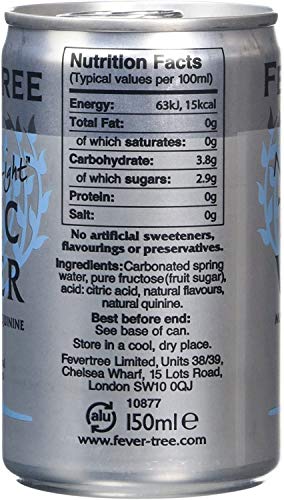 Fever-Tree Refreshingly Light Premium Indian Tonic Water 15 x 150ml Cans – Bild 5