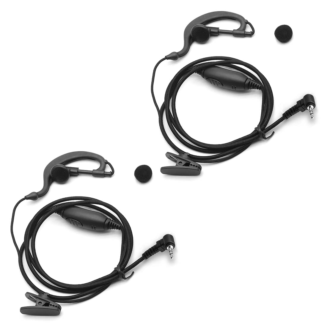 Photo 1 of NEWASHAN 2 X Clip Ear Earpiece Headset for Uniden Radio GMR1038-2 GMR1058-2CK GMR2240-2CK SX237-2CK SX329-2CKHS SX409-3VP SX507-2CKHS Walkie Talkie Ear Hook with Mic PTT 2.5mm 1-pin