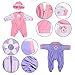 YIQIHAI 13 Pcs Baby Doll Clothes and Accessories, Including 5 Sets 12 Inches and 13 Inches New Born Baby Outfits, Doll Bottle and Tableware Birthday for Girls