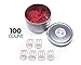 Butler in the Home Tulip Flower Shaped Paper Clips Great for Paper Clip Collectors or Office Gift - Comes in Round Tin with Lid and Gift Box (100 Count Red)
